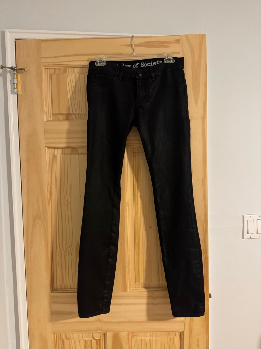 Articles Of Society Womens Slim Black Jeans